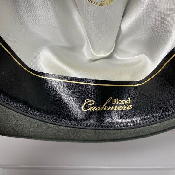 STETSON Cashmere Blend Fedora Hat in Gray/Black - Picture 9 of 10